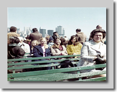 On the ferry to Liberty Island - Thelma, Sally Symonds & Jenny Parker